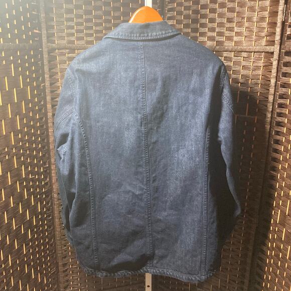 Lands End SIZE 42-44 UNLINED Denim Jacket Shirt Shacket Preowned - Picture 2 of 8